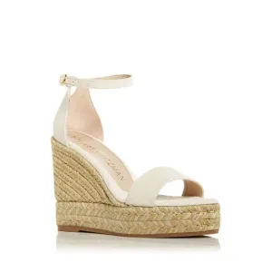 STUART WEITZMAN Womens Beige 1&quot; Platform Floria Wedge Espadrille Shoes 9.5 C