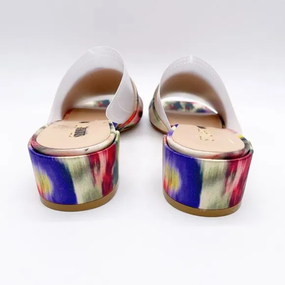 Stuart Weitzman Women's Cayman 35 Tie-Dye Block Heel Block Slide Sandals Size 5B