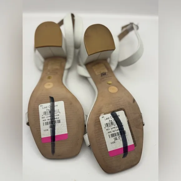 Stuart Weitzman Women’s Size 7 Sandals Classic White Block Heels