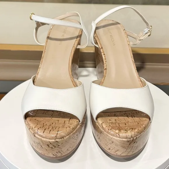 🌹STUART WEITZMAN🌹Palmina Leather Wedge Sandals Size: 9.5B