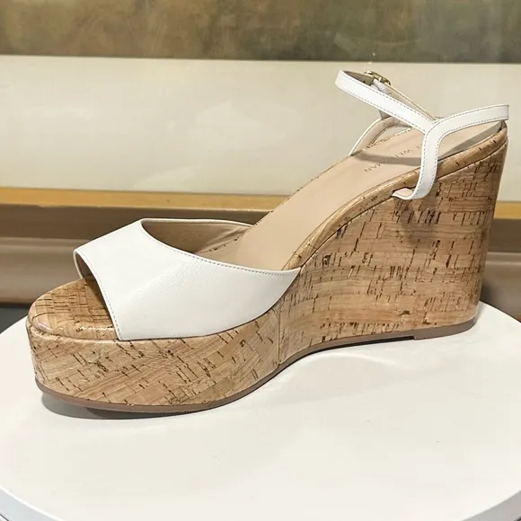🌹STUART WEITZMAN🌹Palmina Leather Wedge Sandals Size: 9.5B