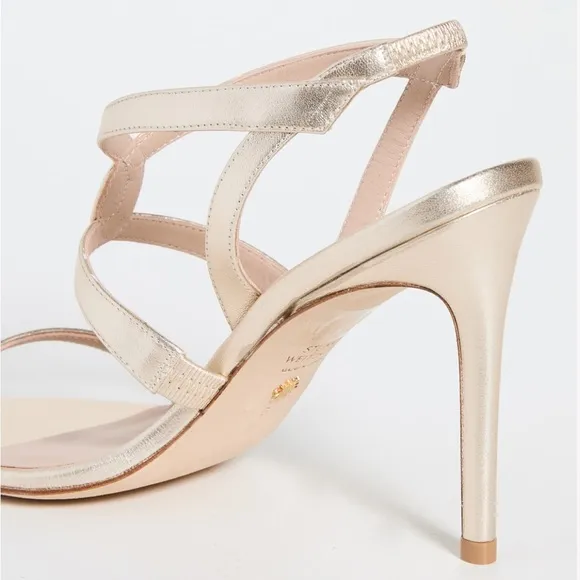Stuart WeitzmanWomen's Soiree 100 High Heel Sandals Metallic finish size 8
