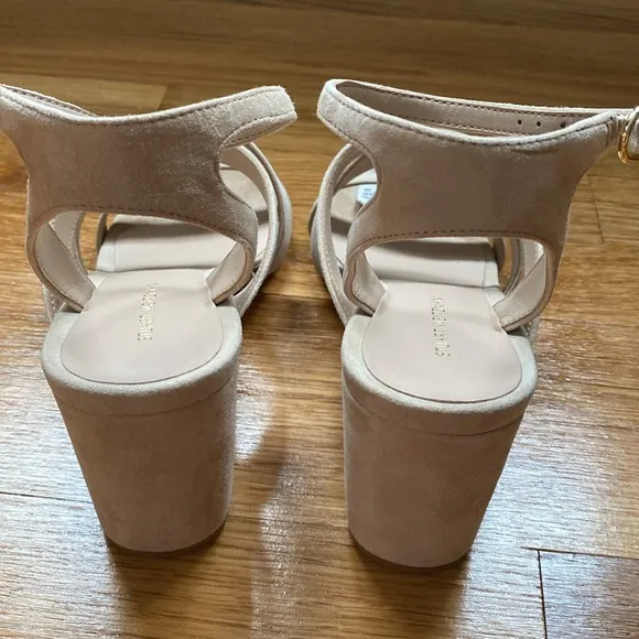 Stuart Weizmann Ave ankle strap block heel sandals