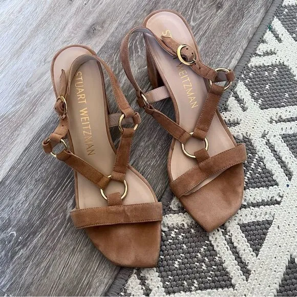 Stuart weitzman lalita 75 block heel sandals women’s size 9