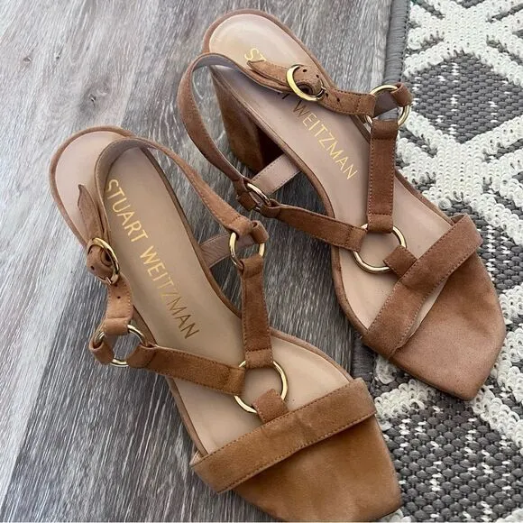 Stuart weitzman lalita 75 block heel sandals women’s size 9