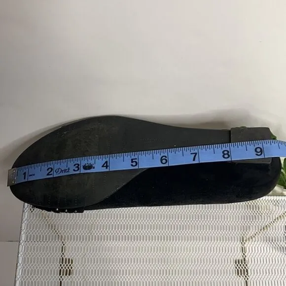 Stuart Weitzman Black Dotsun Suede Bow Low Wedge Heels Shoes Black 7