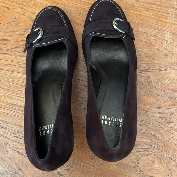Stuart Weitzman brown suede shoes pumps 7.5
