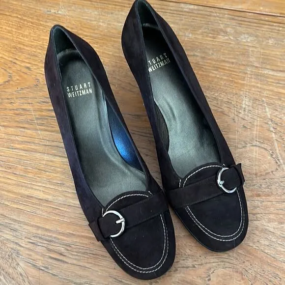 Stuart Weitzman brown suede shoes pumps 7.5