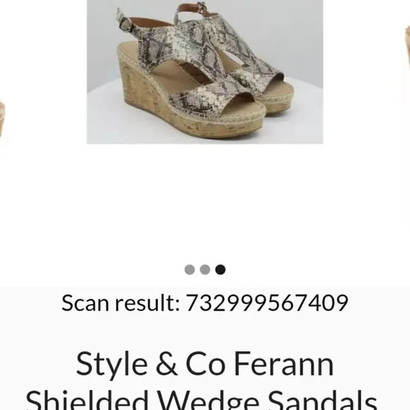 💯💥STYLE &amp; CO. FERANN WEDGE SANDALS By Macy's- Size 8💥🔥NEW Without The Box.
