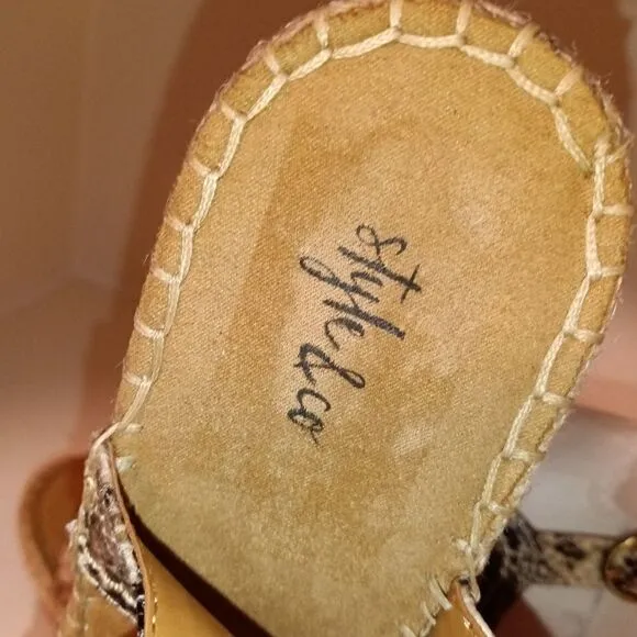 💯💥STYLE &amp; CO. FERANN WEDGE SANDALS By Macy's- Size 8💥🔥NEW Without The Box.