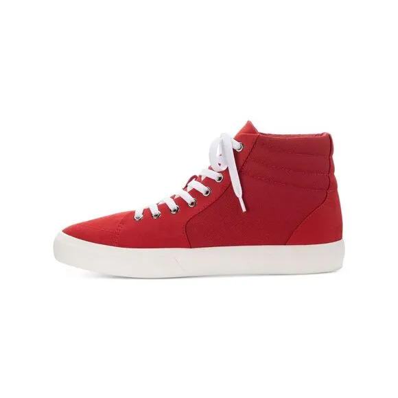 SUN STONE Mens Red Jett Round Toe Platform Lace-Up Sneakers Shoes 7.5 M