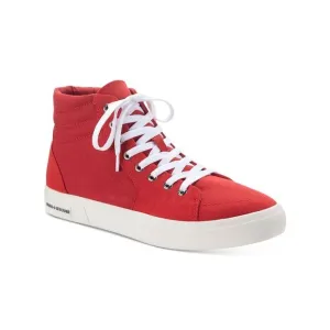 SUN STONE Mens Red Jett Round Toe Platform Lace-Up Sneakers Shoes 7.5 M