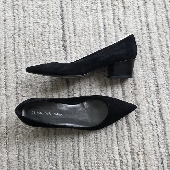 SUPER CLEAN Stuart Weitzman Black Suede Heel 9 / 9M