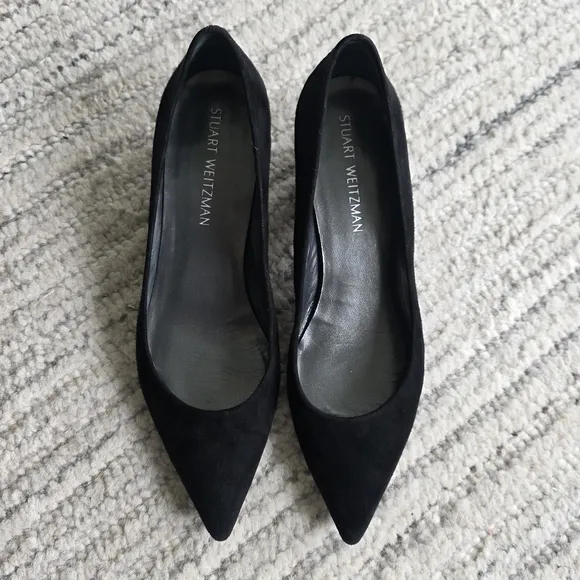 SUPER CLEAN Stuart Weitzman Black Suede Heel 9 / 9M