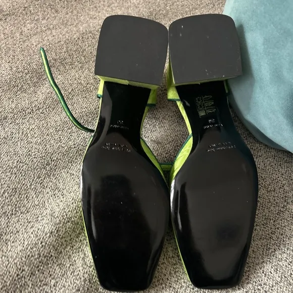 Suzanne Rae Women's Mary Jane Sandal Heel Lime Green Size 36