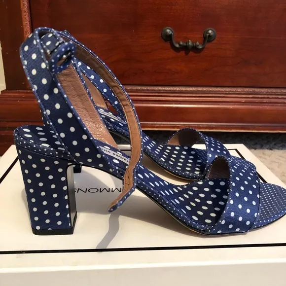 TABITHA SIMMONS Leticia Polka Dot Sandals Sz 41