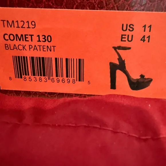 Tamara Mellon Black platform “Comet 130” new in box. Never worn! Size 41