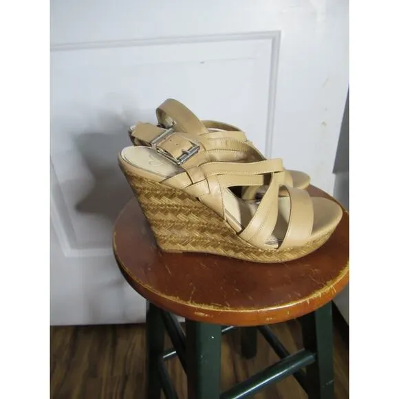 Tan Jessica Simpson Wedge dress shoes