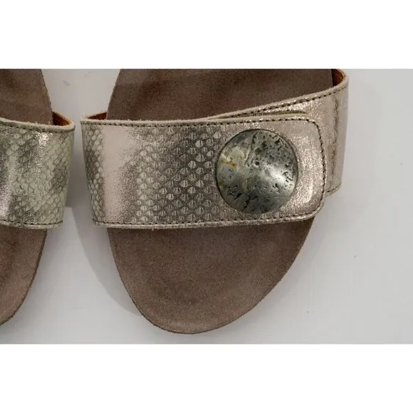 Taos Carousel 2 Wedge Leather Sandals Women's Sz 11 Shoes