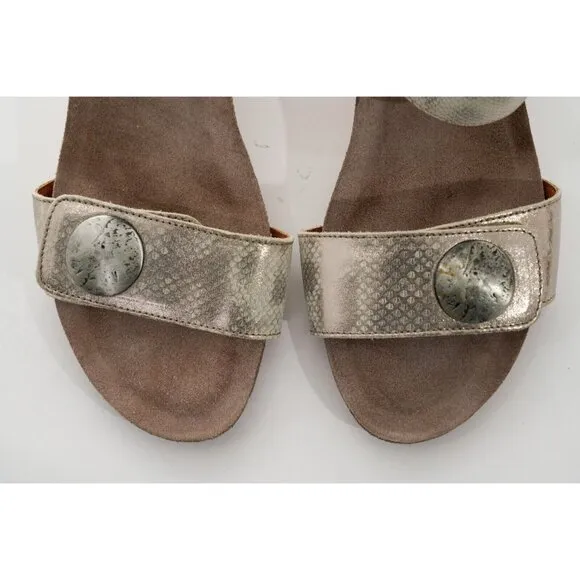 Taos Carousel 2 Wedge Leather Sandals Women's Sz 11 Shoes