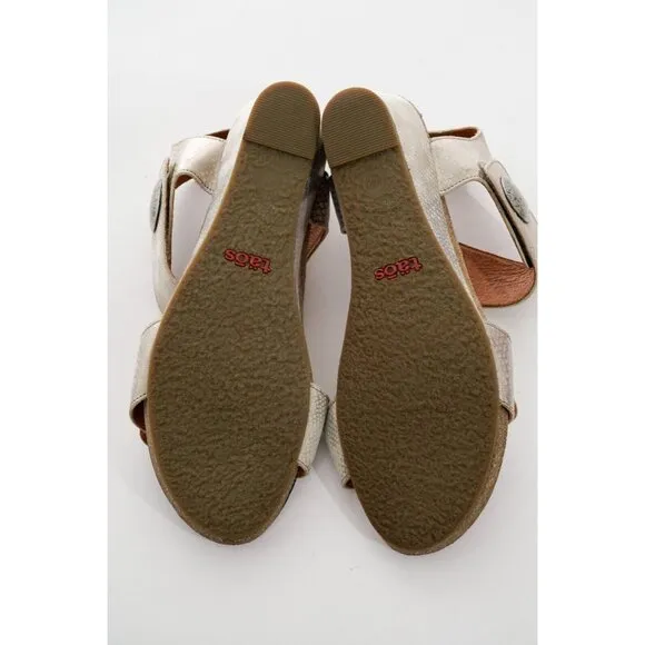 Taos Carousel 2 Wedge Leather Sandals Women's Sz 11 Shoes