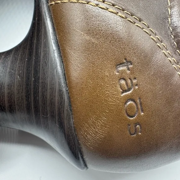 Taos Women's Dutchess Mary Jane Low Heel Leather Shoes Brown Size 9