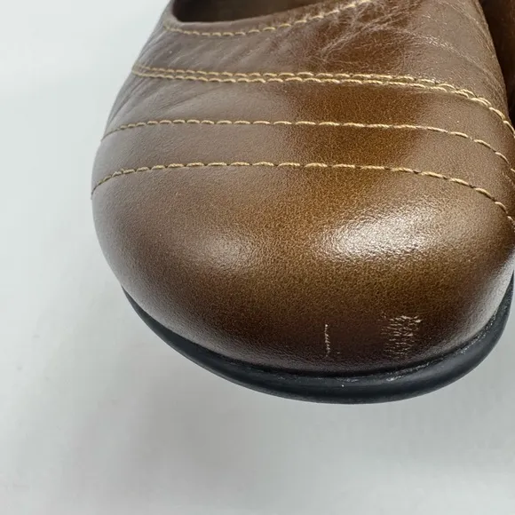 Taos Women's Dutchess Mary Jane Low Heel Leather Shoes Brown Size 9