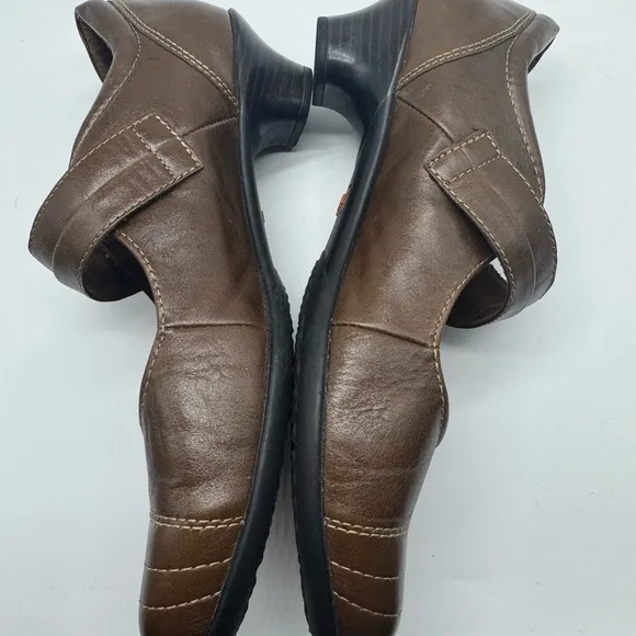 Taos Women's Dutchess Mary Jane Low Heel Leather Shoes Brown Size 9