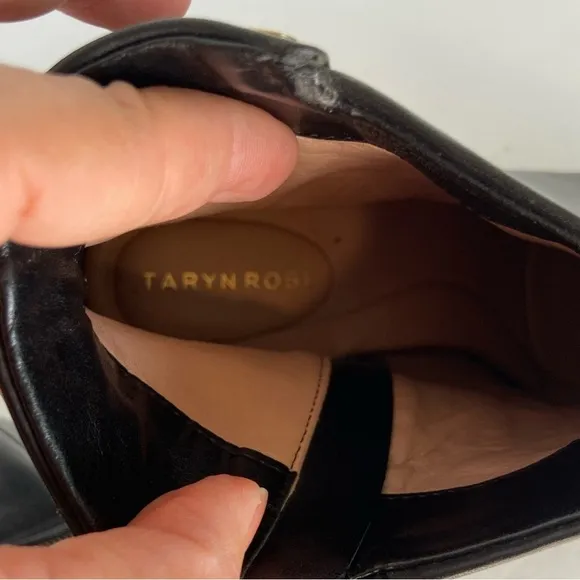Taryn Rose Camille Women's Ankle Boots Size 40 US 9.5 Black Leather Block Heel