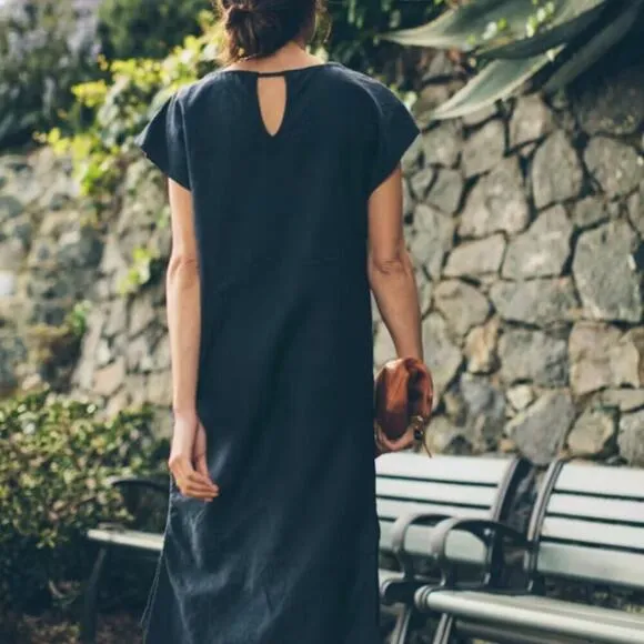 Taylor Stitch The Loma Dress Navy Size M