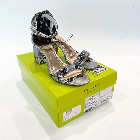 TED BAKER LONDON Manyap Snake Sandal NEW Size 38