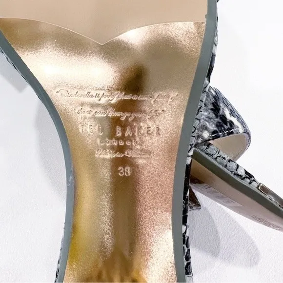 TED BAKER LONDON Manyap Snake Sandal NEW Size 38