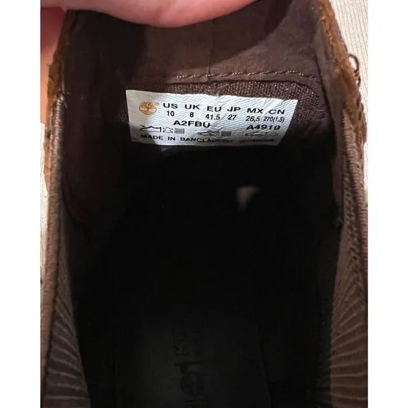 Timberland Graceyn Womens Size 10 Brown Leather Block Heel Pull On Ankle Boots