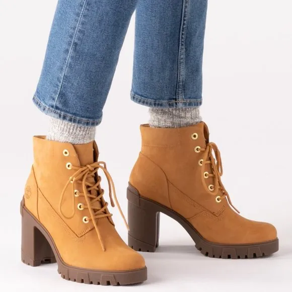 Timberland Lana 6 IN Wheat Ankle Short Boots Bootie Shoes Heels Pumps NEW