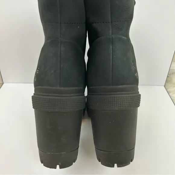 Timberland Lana point black lace up heeled boots size: 8