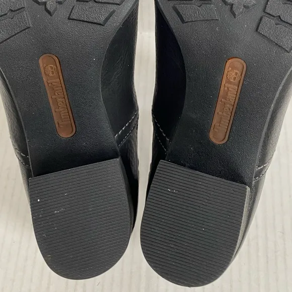 Timberland Women's Size 8 Earthkeeper Slingback Mule Heel Black Leather Shoes