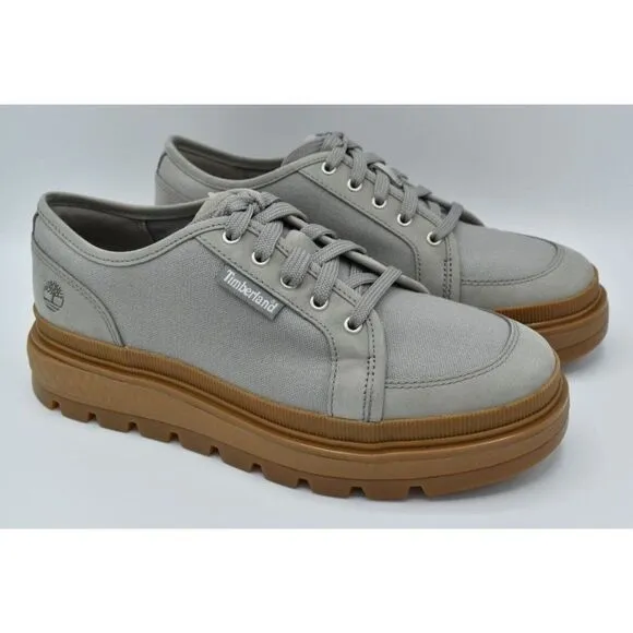 Timberland Womens Size 8 Ray City EK  Grey Canvas Oxford Platform Shoes Sneakers