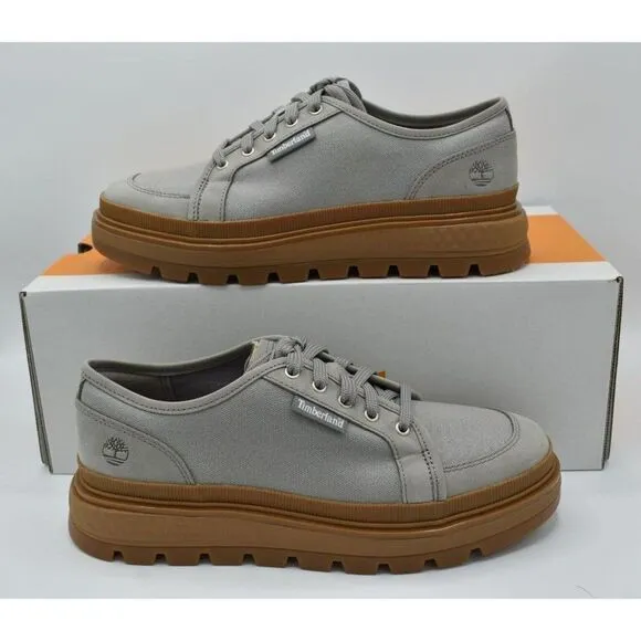 Timberland Womens Size 8 Ray City EK  Grey Canvas Oxford Platform Shoes Sneakers