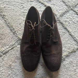 Tod's Brown Suede Brogue Derby Shoes loafers lace up oxfords Size 9