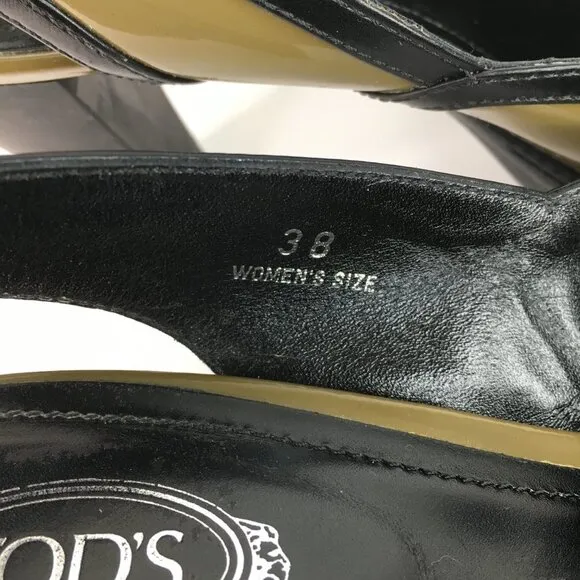 Tod's Green Patent Leather Chunky Heels Pumps Size 38