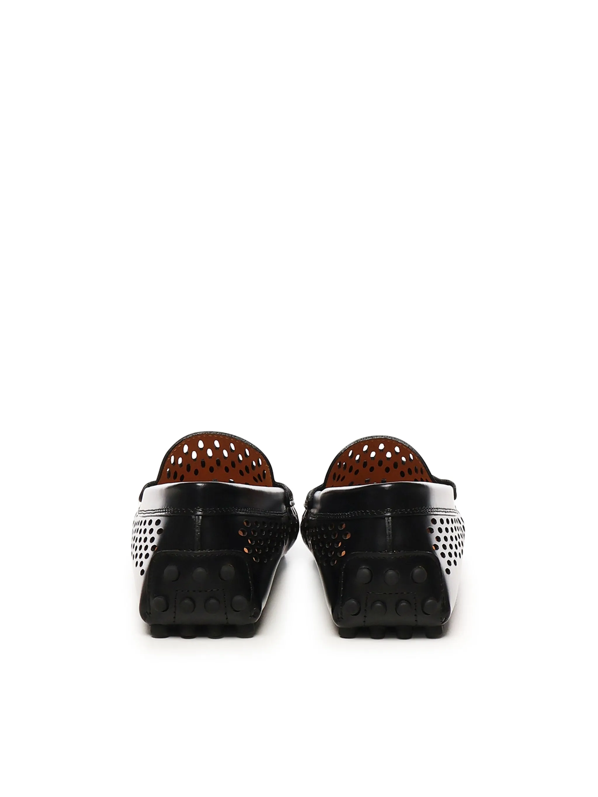 Tods perforerade kalvskinn svarta loafers