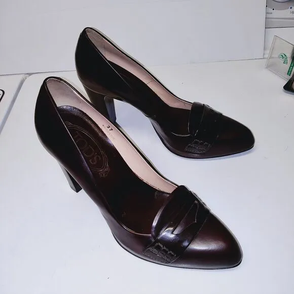 Tod's pumps, CHOCOLATE brown, gorgeous size 37 (6.5)