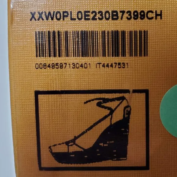 TOD'S SHOES ORANGE SUEDE LEATHER CANVAS LACE UP WEDGE LOGO sz IT 40 US 10