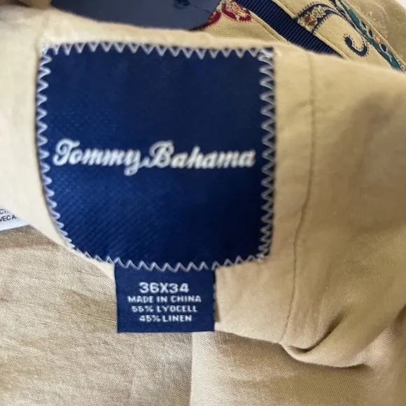 Tommy Bahamas La Jolla Authentic Linen-Blend Pants Sz 36/34 NWT