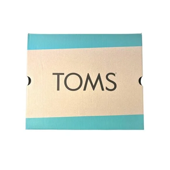 Toms Womens Black Triple Band Peep Toe Ankle Straps Wedge Sandals Sz 10 NIB