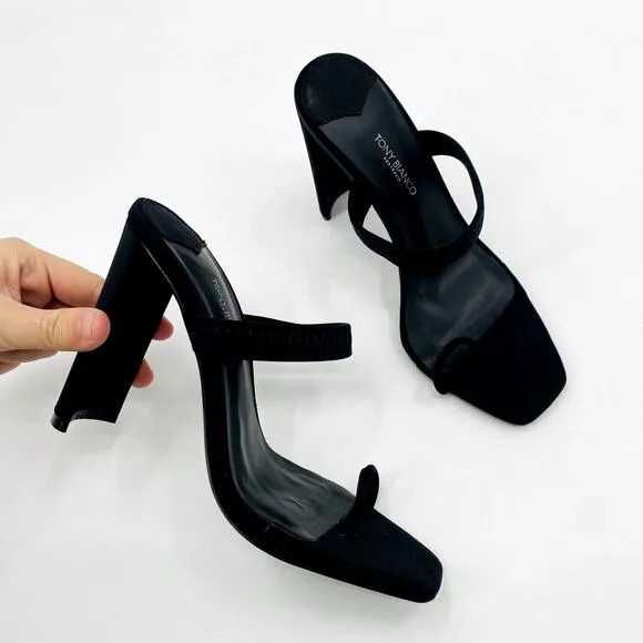 Tony Bianco Black Heel Sierra Sandals