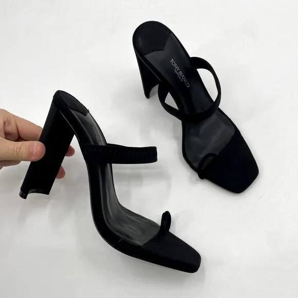 Tony Bianco Black Heel Sierra Sandals