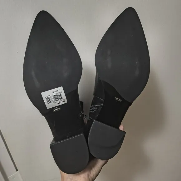 Tony Bianco Brazen Black Luxe Leather Pointed Toe Ankle Boots NEW