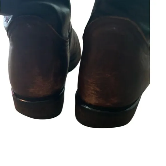 Tony Lama 2032 Vintage Leather Western Boot Brown 8.5D