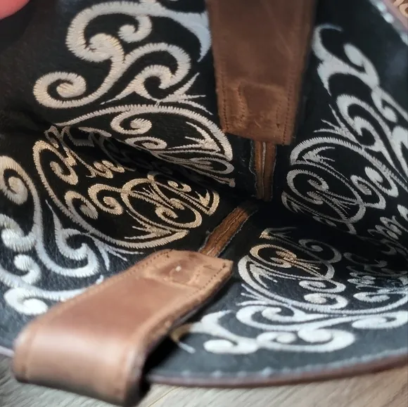 Tony Lama Embroidered Western Tan Cream Cowgirl Boots Size 8